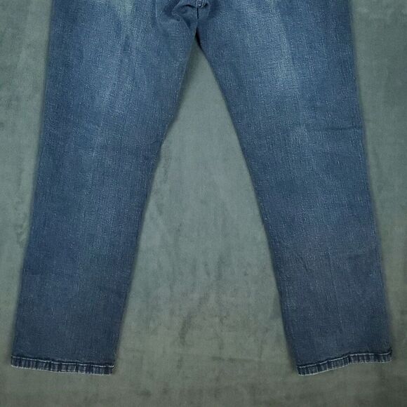 Urban Star Jeans Mens 32x30 Dark Wash Straight Leg Stretch Denim Blue Y2K Street - Picture 13 of 15